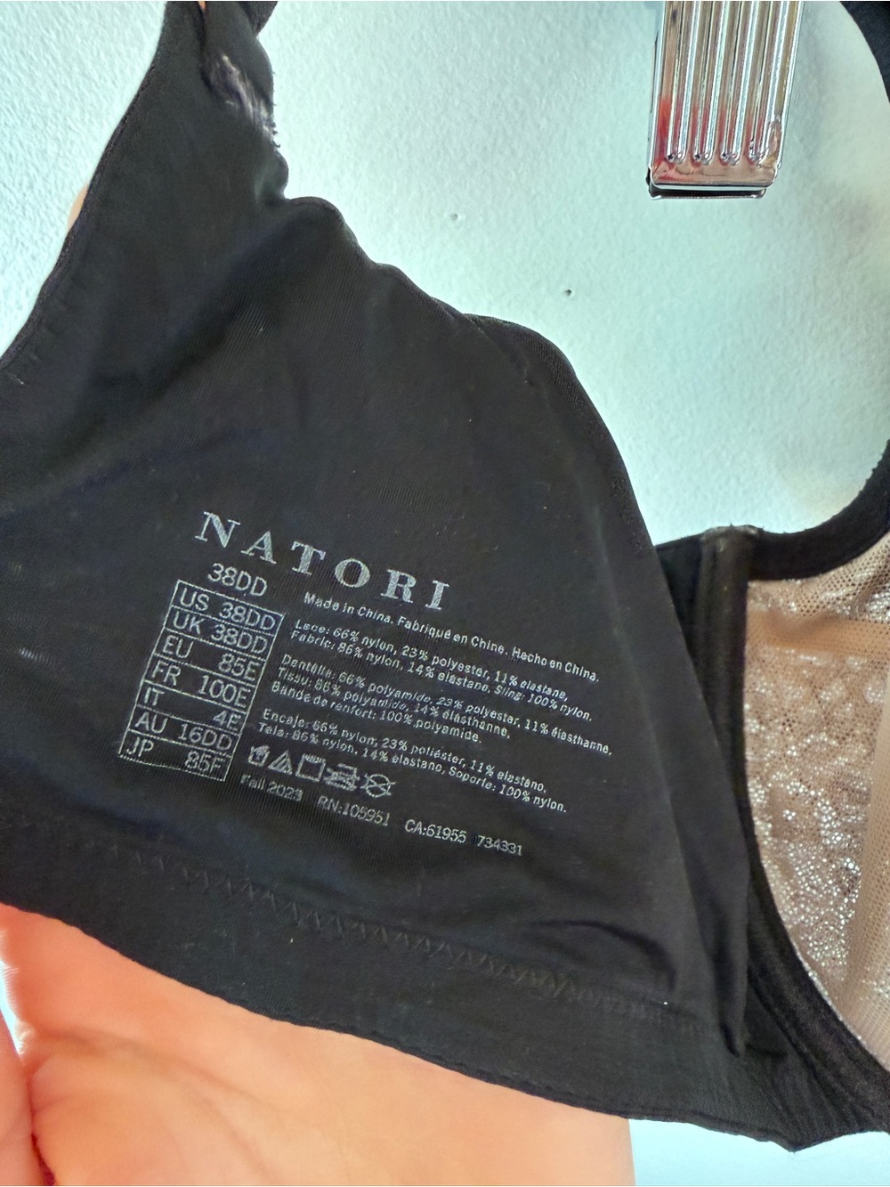 NATORI LACE BRA size 38DD